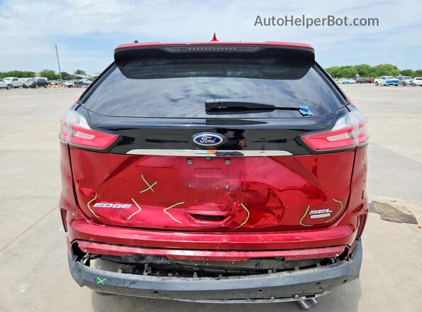2FMPK3J91KBC19652 2019 FORD EDGE Красный Вид сзади