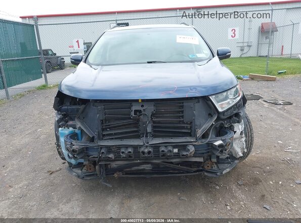 2FMPK3J92HBC01296 2017 FORD EDGE Синий Вид задней части салона