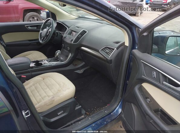 2FMPK3J92HBC01296 2017 FORD EDGE Синий Вид салона спереди