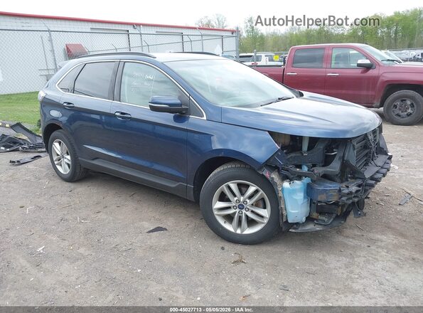 2FMPK3J92HBC01296 2017 FORD EDGE Синий Передняя правая четверть