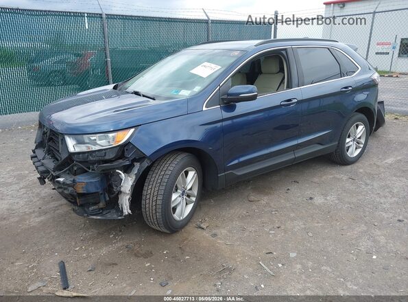 2FMPK3J92HBC01296 2017 FORD EDGE Синий Передняя левая четверть