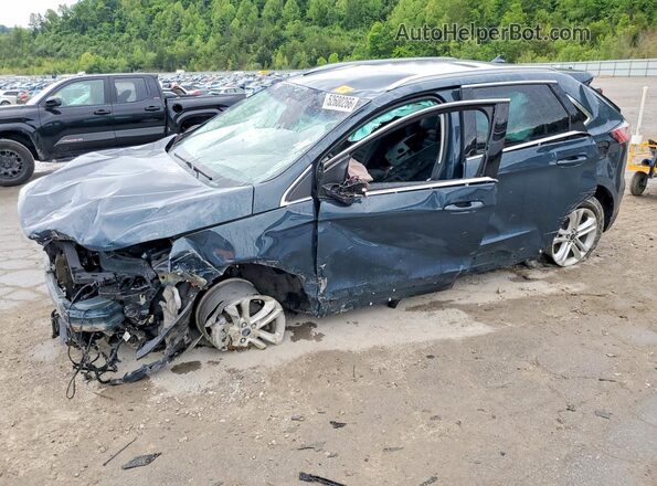 2FMPK3J92KBC17893 2019 FORD EDGE Blue Առջևի ձախ երեք քառորդ տեսարան