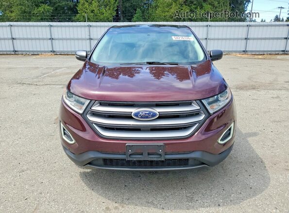 2FMPK3J95JBB52875 2018 FORD EDGE Бордовый Вид спереди