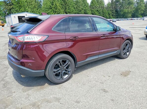 2FMPK3J95JBB52875 2018 FORD EDGE Бордовый Задняя правая четверть