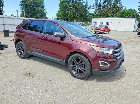 2FMPK3J95JBB52875 2018 FORD EDGE Бордовый Передняя правая четверть