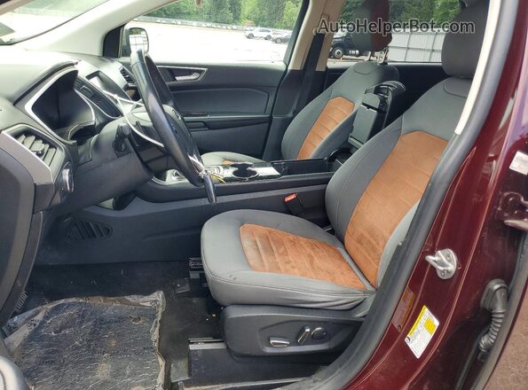 2FMPK3J95JBB52875 2018 FORD EDGE Бордовый Вид салона спереди