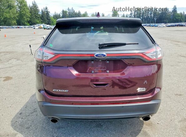 2FMPK3J95JBB52875 2018 FORD EDGE Бордовый Вид сзади