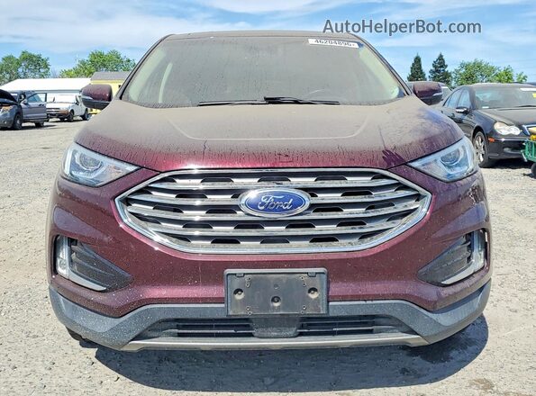 2FMPK3J95KBB42199 2019 FORD EDGE Бордовый Вид спереди