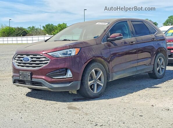 2FMPK3J95KBB42199 2019 FORD EDGE Бордовый Передняя левая четверть