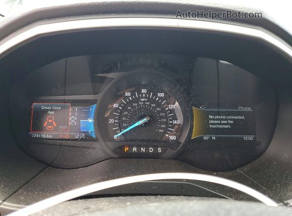 2FMPK3J95KBC17077 2019 FORD EDGE Угольный Вид щитка приборов