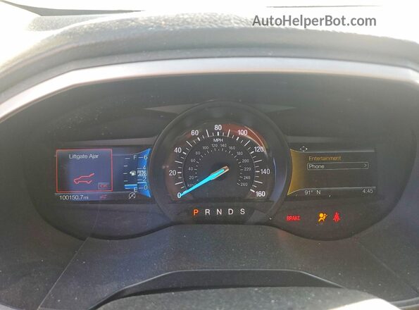 2FMPK3J95LBA45327 2020 FORD EDGE Silver Вид щитка приладів