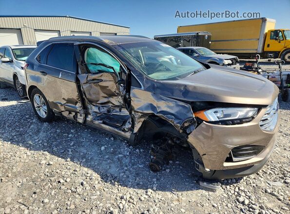2FMPK3J96KBC70628 2019 FORD EDGE Коричневый Передняя правая четверть