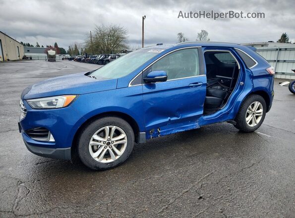 2FMPK3J96LBA44123 2020 FORD EDGE Синий Передняя левая четверть