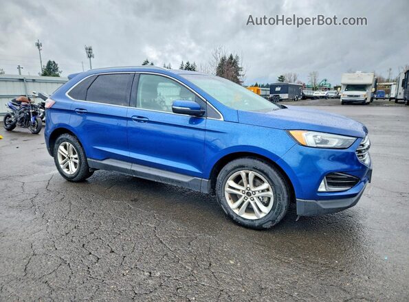 2FMPK3J96LBA44123 2020 FORD EDGE Синий Передняя правая четверть