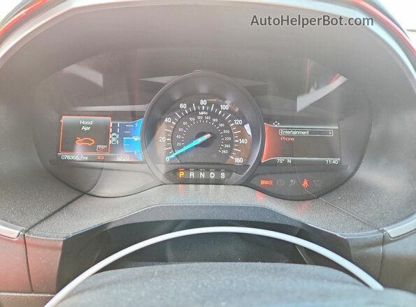 2FMPK3J96LBA57521 2020 FORD EDGE Белый Вид щитка приборов