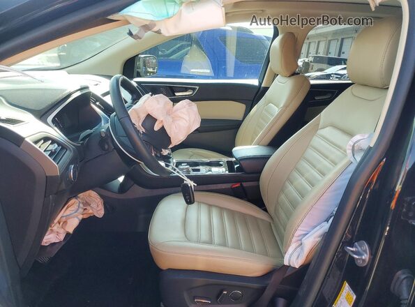 2FMPK3J97KBC33698 2019 FORD EDGE Black Widok wnętrza z przodu