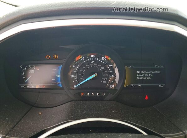2FMPK3K80GBB77892 2016 FORD EDGE Blue Vista del cuadro de instrumentos