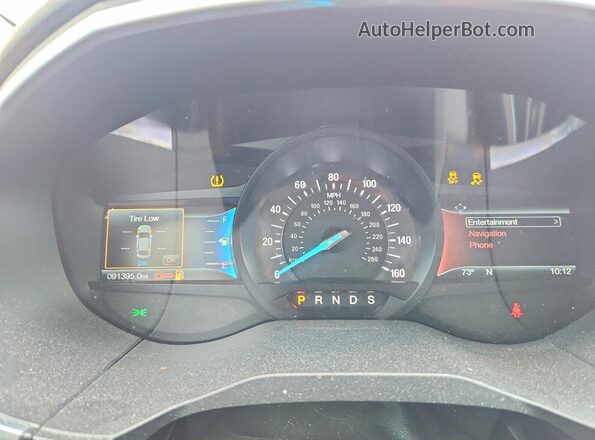 2FMPK3K82JBB72054 2018 FORD EDGE Красный Вид щитка приборов