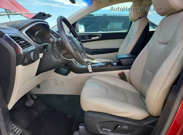 2FMPK3K82JBB72054 2018 FORD EDGE Красный Вид салона спереди