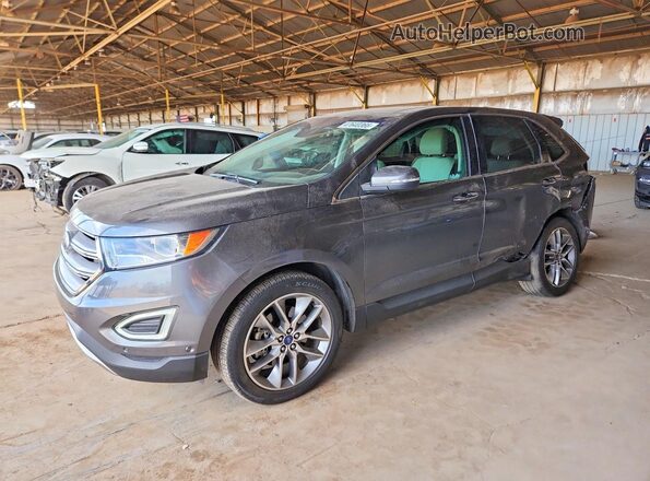 2FMPK3K83JBB15331 2018 FORD EDGE Gray Przód lewy