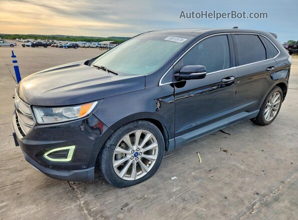 2FMPK3K86HBC63189 2017 FORD EDGE Черный Передняя левая четверть