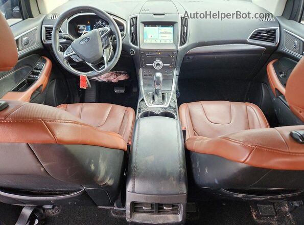 2FMPK3K86HBC63189 2017 FORD EDGE Черный Вид панели приборов