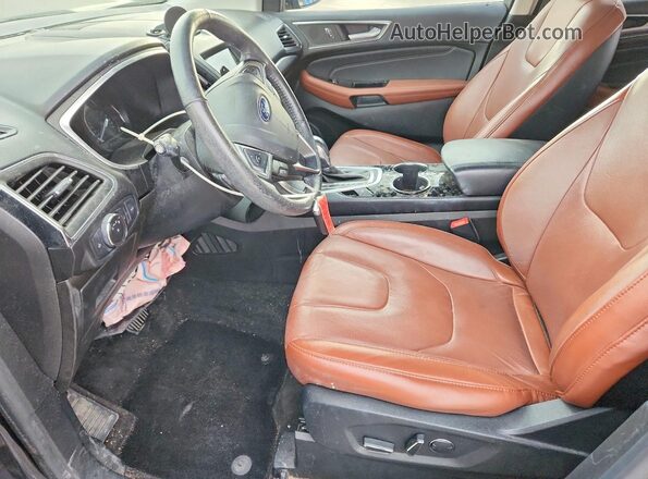 2FMPK3K86HBC63189 2017 FORD EDGE Черный Вид салона спереди
