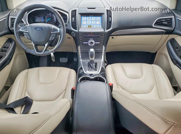 2FMPK3K86HBC63662 2017 FORD EDGE Белый Вид панели приборов