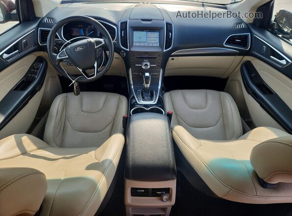 2FMPK3K88HBB03802 2017 FORD EDGE Burgundy Widok deski rozdzielczej