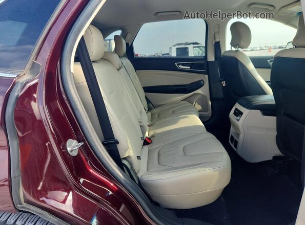 2FMPK3K88HBB03802 2017 FORD EDGE Burgundy Widok wnętrza z tyłu