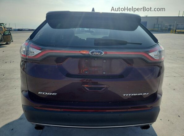 2FMPK3K88HBB03802 2017 FORD EDGE Burgundy Widok z tyłu