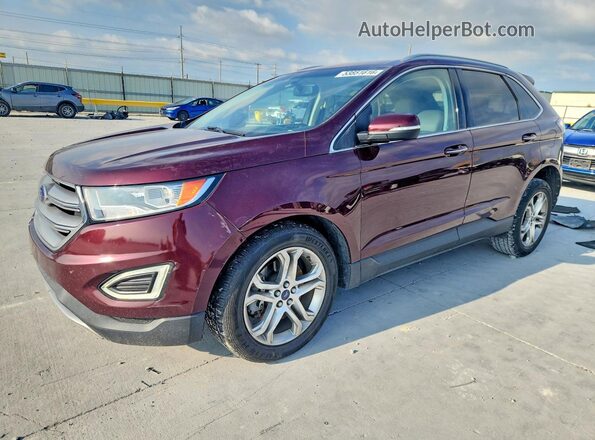 2FMPK3K88HBB03802 2017 FORD EDGE Burgundy Przód lewy