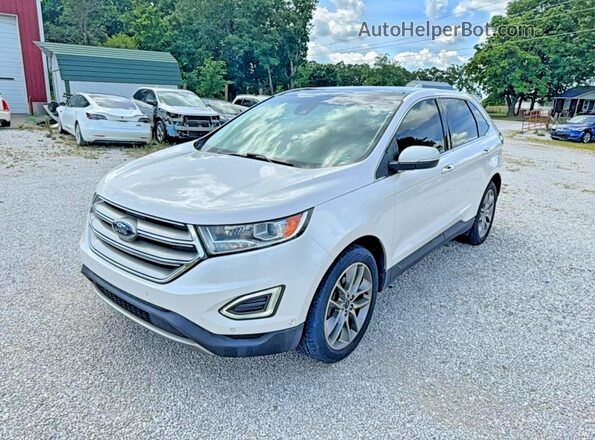 2FMPK3K90JBB48344 2018 FORD EDGE Белый Задняя левая четверть