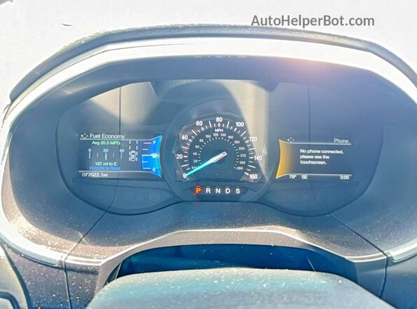 2FMPK3K90JBB48344 2018 FORD EDGE Белый Вид панели приборов