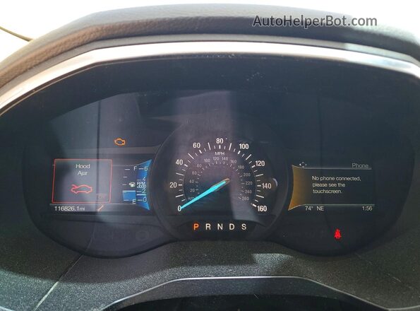 2FMPK3K90LBA15991 2020 FORD EDGE Black Instrument cluster view