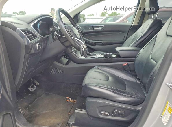 2FMPK3K91JBB42794 2018 FORD EDGE Silver Widok wnętrza z przodu