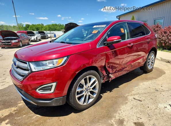 2FMPK3K91JBC30339 2018 FORD EDGE Коричневый Передняя левая четверть