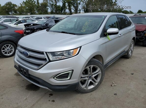 2FMPK3K92JBB06953 2018 FORD EDGE Silver Vista tres cuartos delantera izquierda