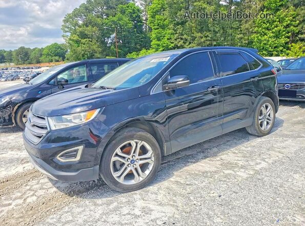 2FMPK3K93JBB06346 2018 FORD EDGE Black Առջևի ձախ երեք քառորդ տեսարան