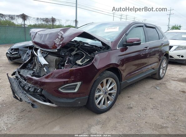 2FMPK3K94JBC06505 2018 FORD EDGE Maroon Առջևի ձախ երեք քառորդ տեսարան