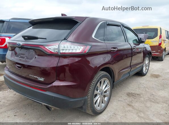 2FMPK3K94JBC06505 2018 FORD EDGE Maroon Հետևի աջ