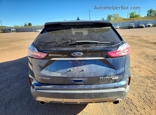 2FMPK3K94KBB27708 2019 FORD EDGE Синий Вид сзади