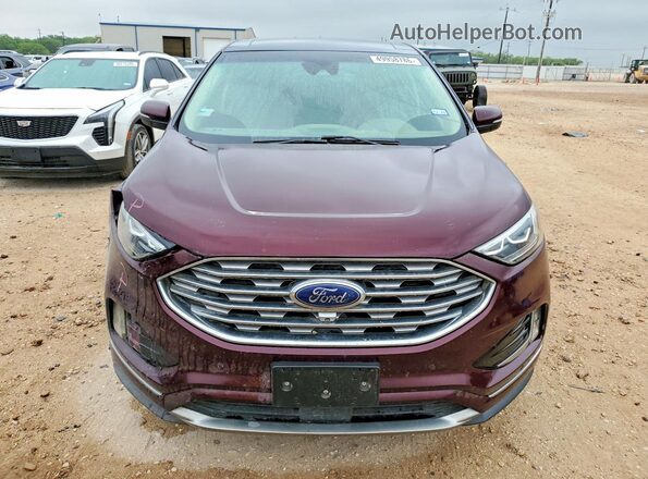 2FMPK3K94KBC72571 2019 FORD EDGE Бордовый Вид спереди