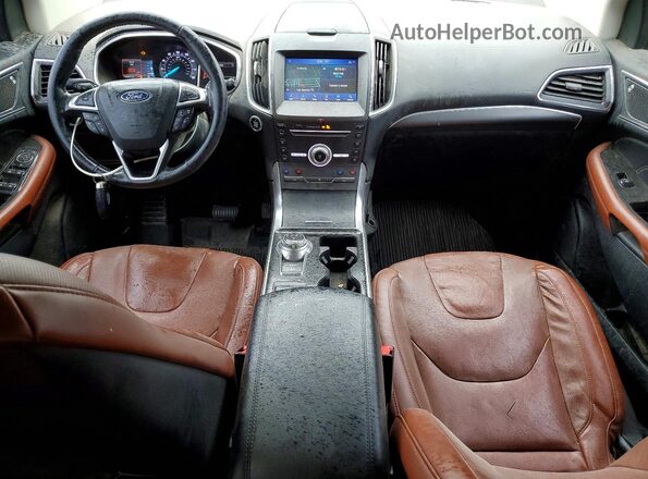 2FMPK3K94KBC72571 2019 FORD EDGE Бордовый Вид панели приборов