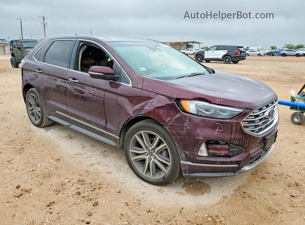 2FMPK3K94KBC72571 2019 FORD EDGE Бордовый Передняя правая четверть
