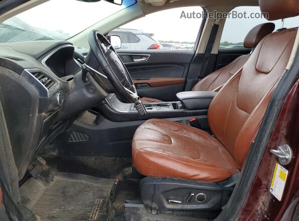 2FMPK3K94KBC72571 2019 FORD EDGE Бордовый Вид салона спереди