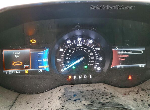 2FMPK3K94KBC72571 2019 FORD EDGE Бордовый Вид щитка приборов