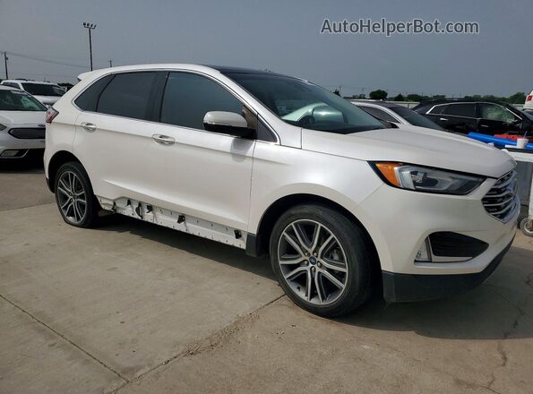 2FMPK3K95KBB85455 2019 FORD EDGE Белый Передняя правая четверть