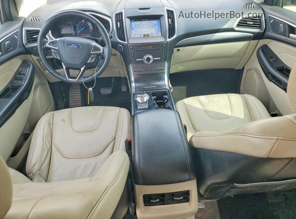 2FMPK3K95KBB85455 2019 FORD EDGE Белый Вид панели приборов