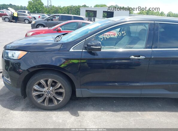 2FMPK3K96KBB22669 2019 FORD EDGE Черный Панорамный вид салона 360°